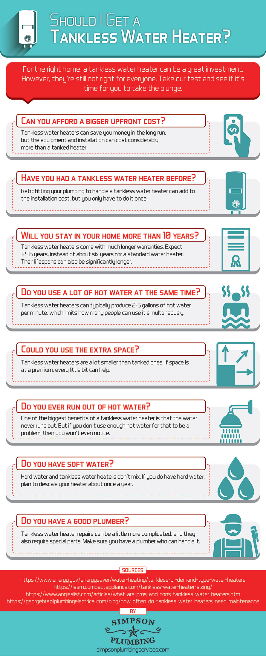 should I get a tankless water heater infographic
