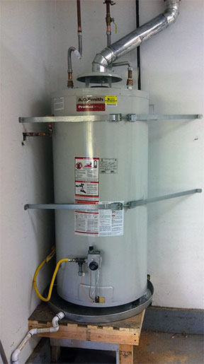 Newly repaired water heater by AO Smith in Manteca restaurant